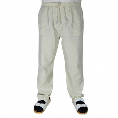 Lastikli Keten Şalvar Bej