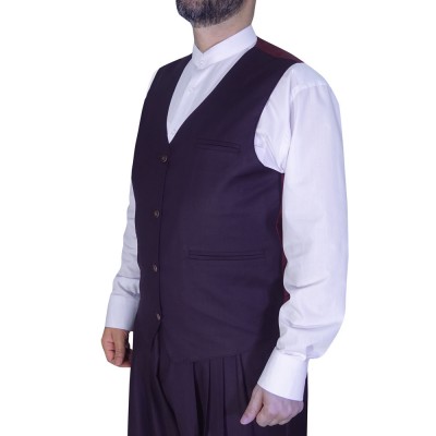 Yelek Şalvar Takımı Mevsimlik Koyu Bordo