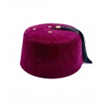 Kadife Osmanlı Fes (Takke)  - Bordo